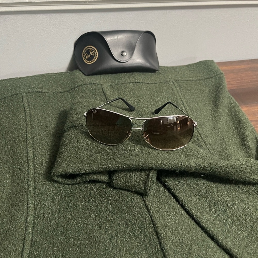 Ray-Ban Silver Frame Sunglasses RB 3267  004/13 aviator unisex sunglasses